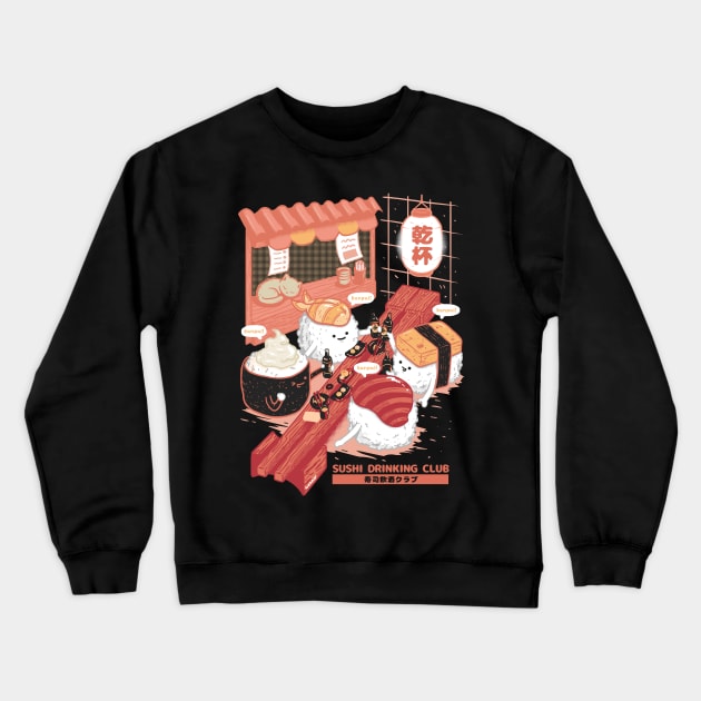 Sushi Drinking Club Crewneck Sweatshirt by wehkid